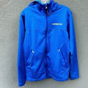 Karbon Full Zip Hoodie Fleece Lined Jacket | Size Medium